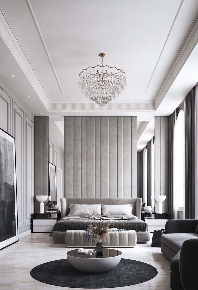 Quarto cinza claro: 50 fotos incríveis e dicas para decorar