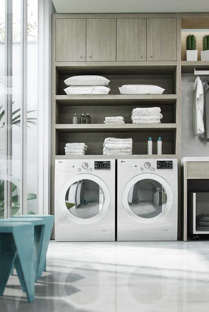 Prateleira para lavanderia: como escolher, dicas e fotos para se inspirar