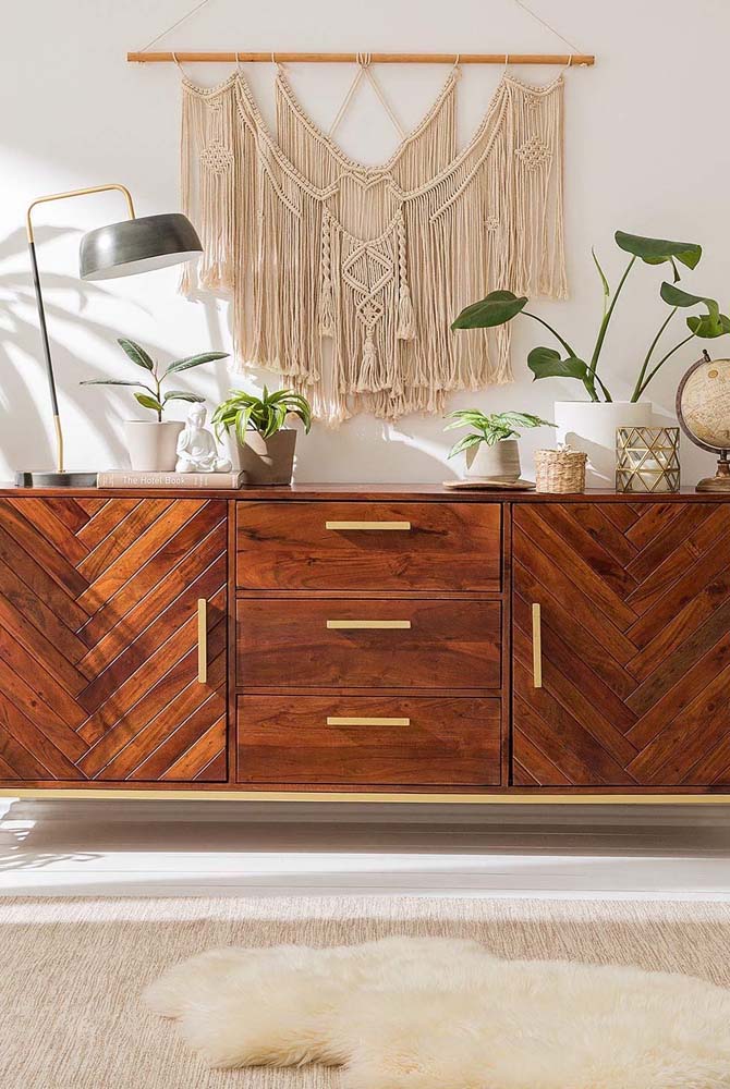 Cômoda rústica: como combinar e 51 ideias de ambientes