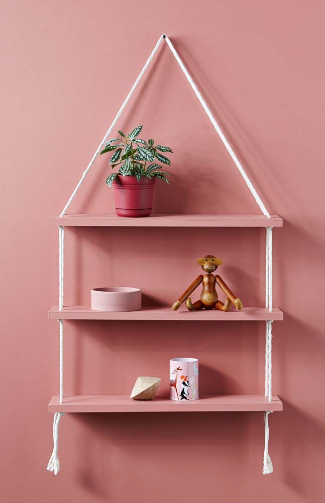 Prateleira com corda: tipos, como fazer e 45 fotos