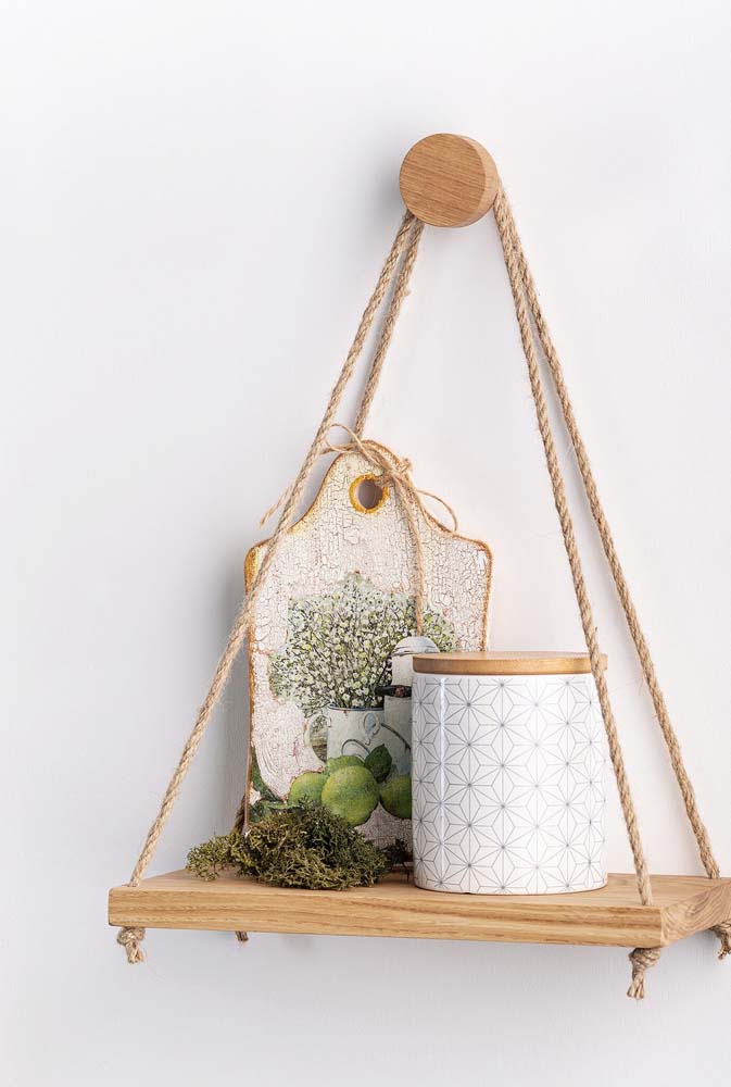 Prateleira com corda: tipos, como fazer e 45 fotos