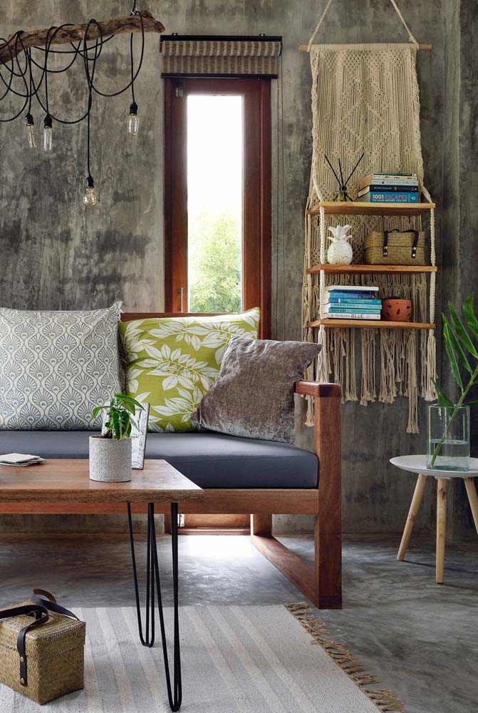 Prateleira com corda: tipos, como fazer e 45 fotos