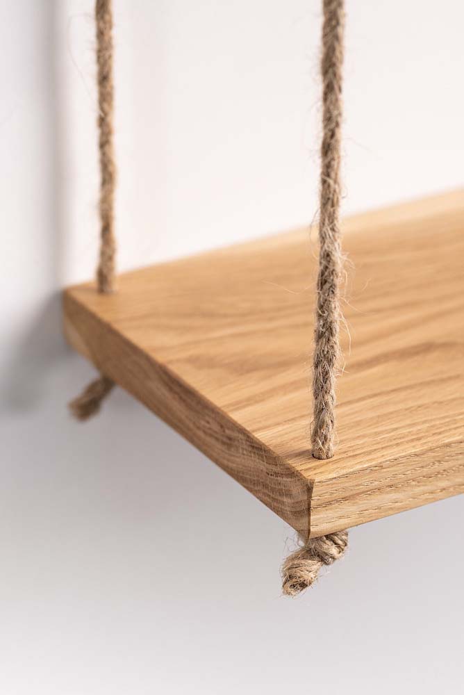 Prateleira com corda: tipos, como fazer e 45 fotos