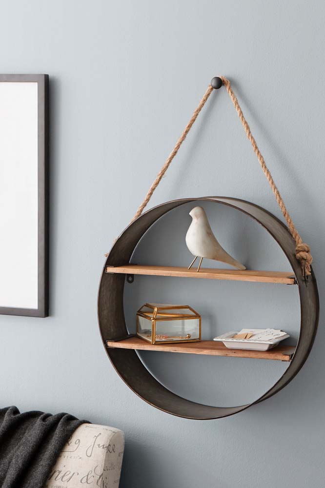 Prateleira com corda: tipos, como fazer e 45 fotos