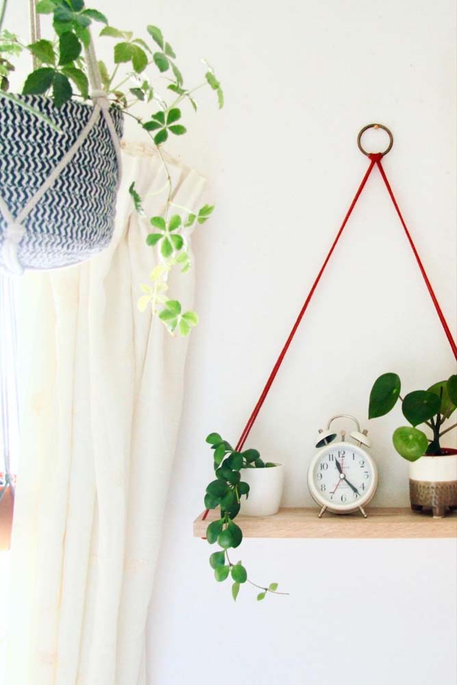 Prateleira com corda: tipos, como fazer e 45 fotos