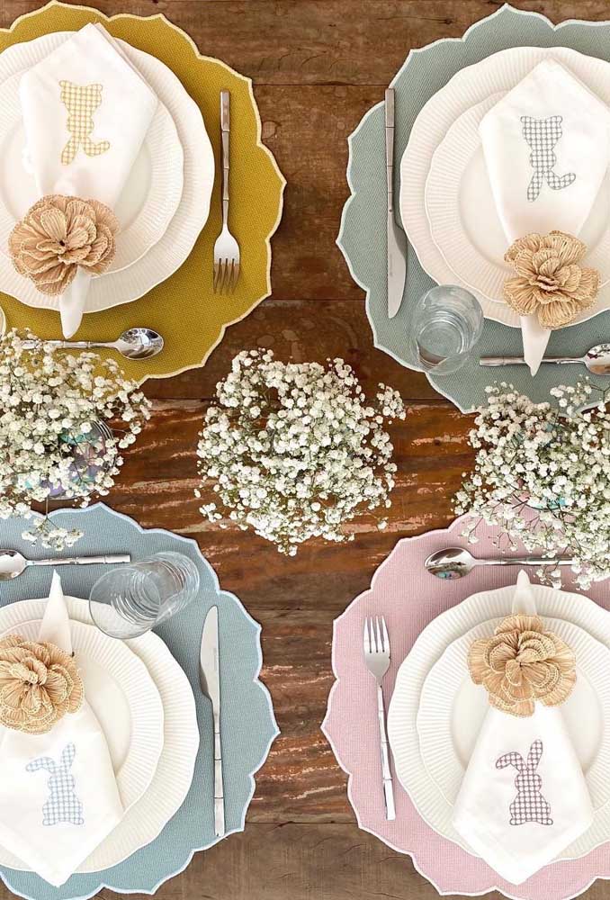 Jogo americano de tecido: como fazer e 50 fotos