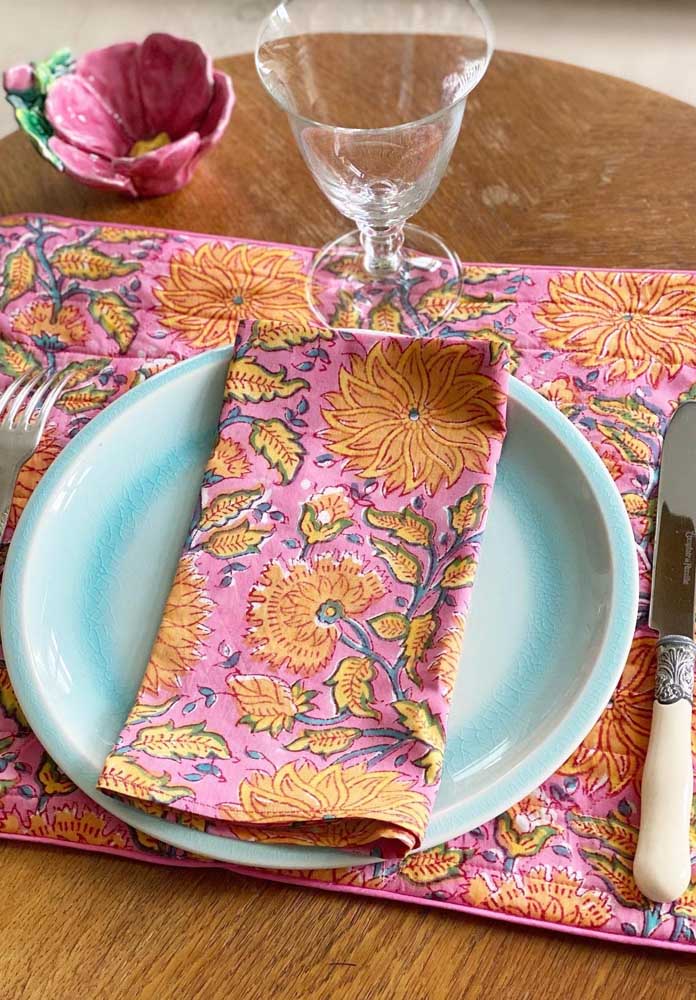 Jogo americano de tecido: como fazer e 50 fotos